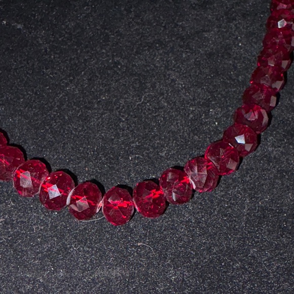 The Limited Deep Red Crystal Necklace - Picture 5 of 5